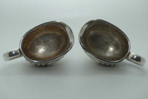 Reed and Barton Silver Plated pair of creamers | Gadrooned design | Shape 2922