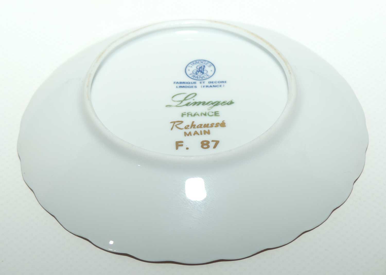 Limoges France Rehausse Main plate | Courting Couple in Garden | 12cm