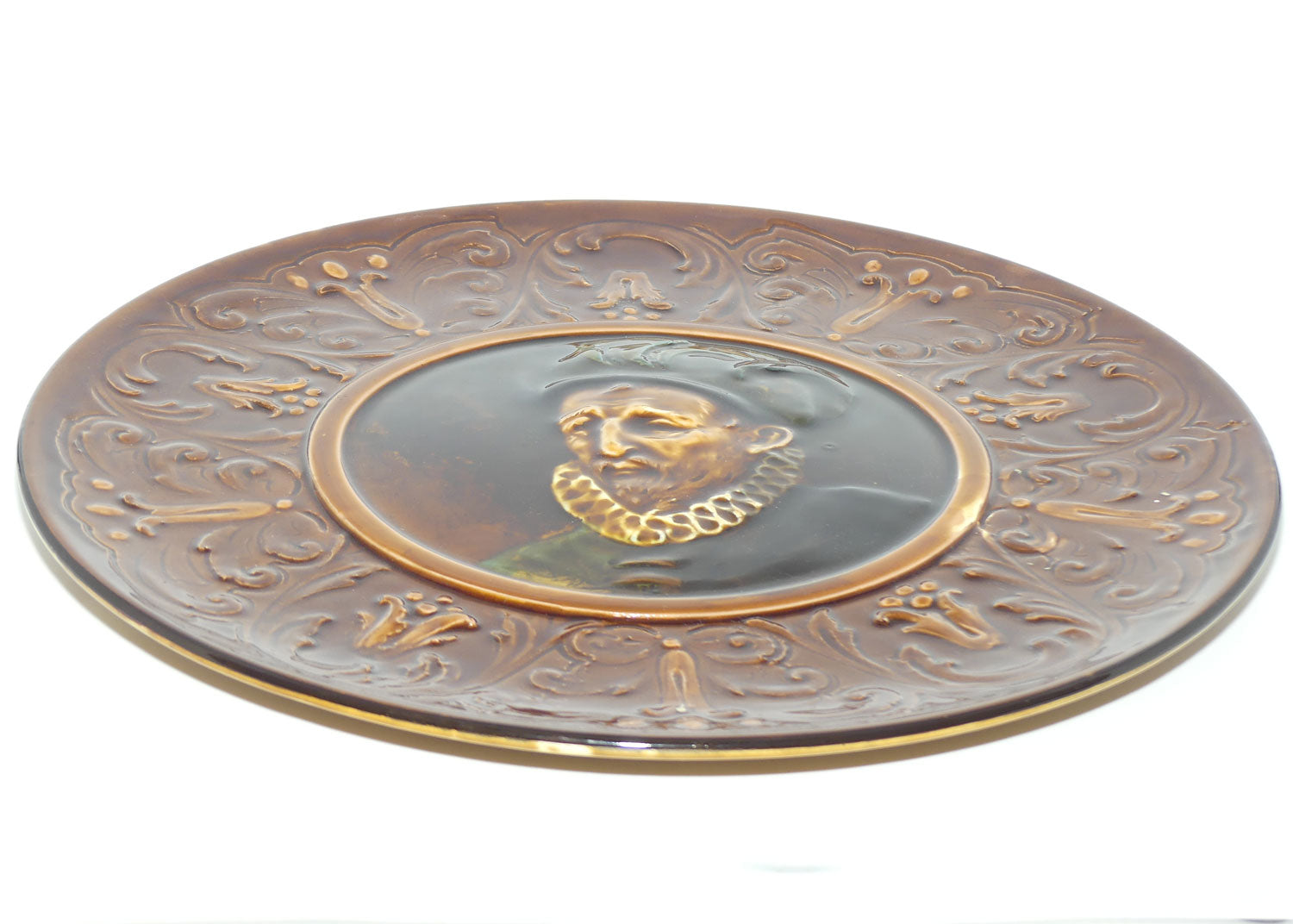 Royal Doulton Rembrandt ware large Holbein glaze wall charger