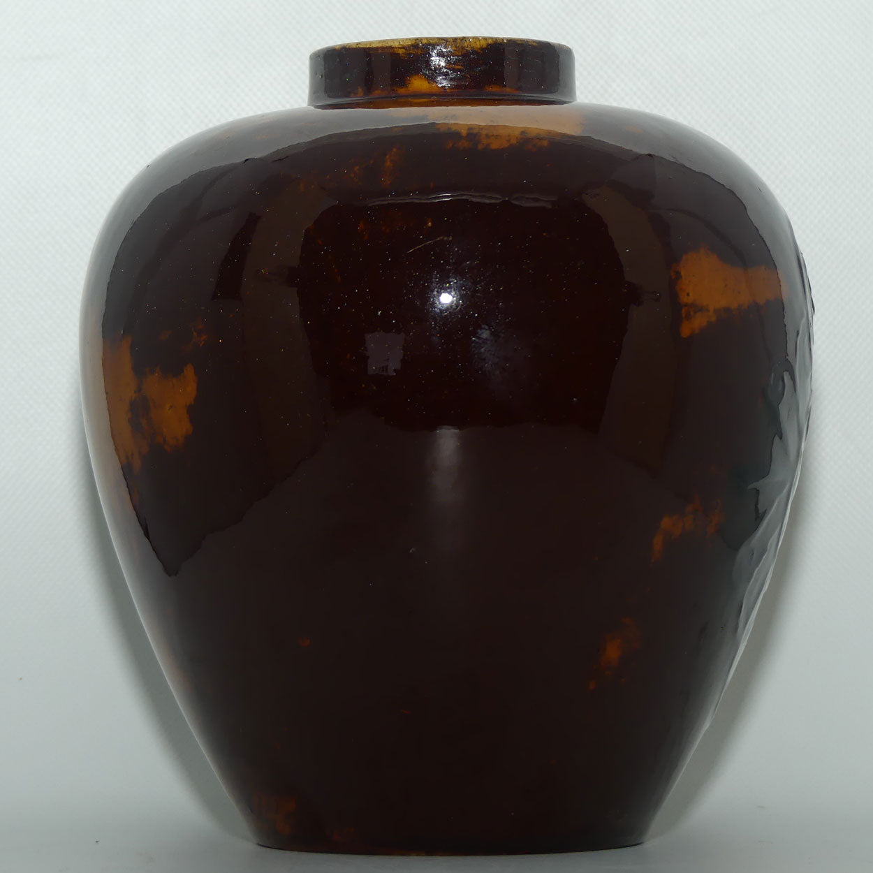 Doulton Burslem Rembrandt Ware Low Relief Holbien Glaze vase