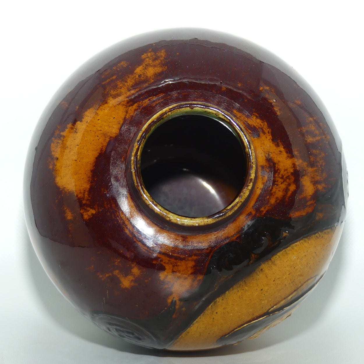 Doulton Burslem Rembrandt Ware Low Relief Holbien Glaze vase