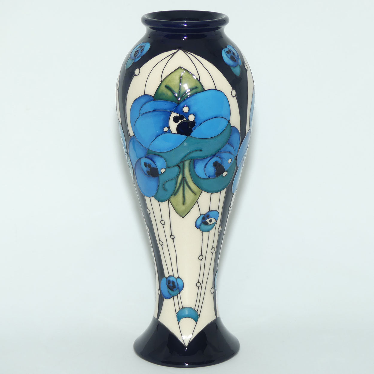 Moorcroft Rennie Rose | Blue 75/10 vase
