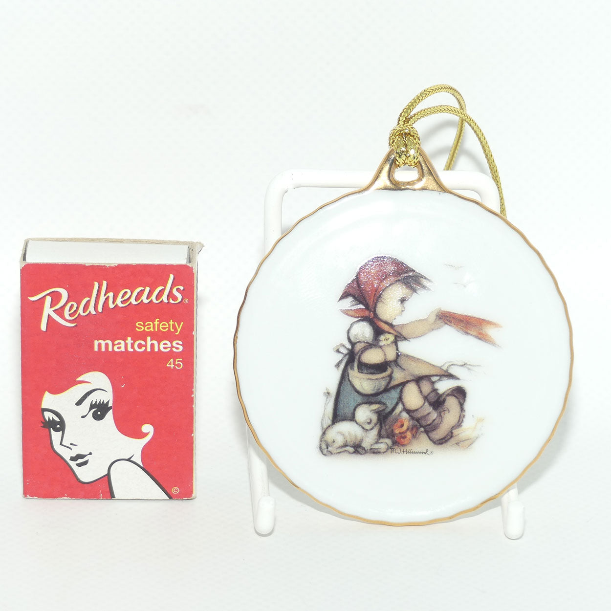 Reutter Porzellan MI Hummel Christmas Tree ornament | Auf Weiderseh'n | Farewell | boxed | #1