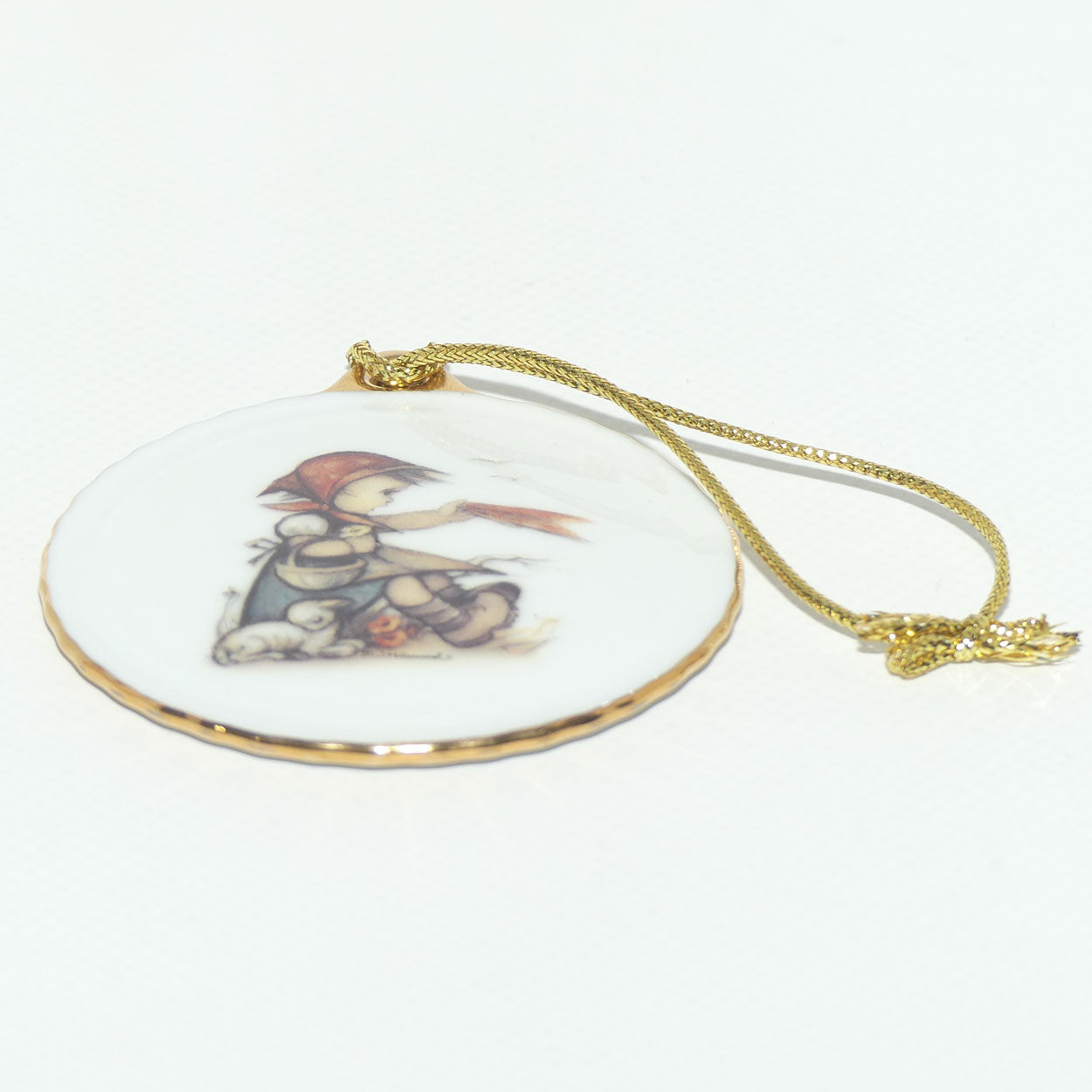 Reutter Porzellan MI Hummel Christmas Tree ornament | Auf Weiderseh'n | Farewell | boxed | #1