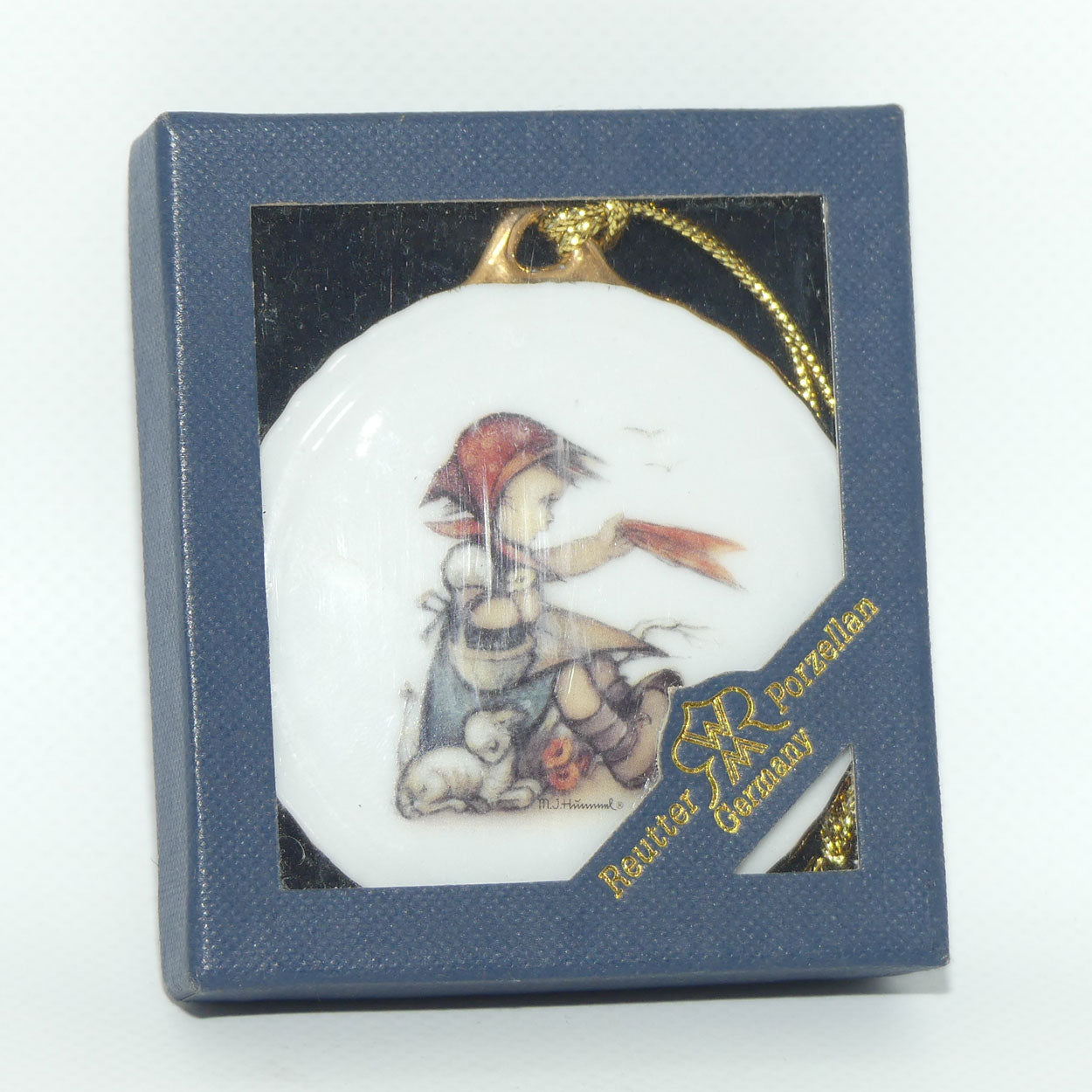 Reutter Porzellan MI Hummel Christmas Tree ornament | Auf Weiderseh'n | Farewell | boxed | #1