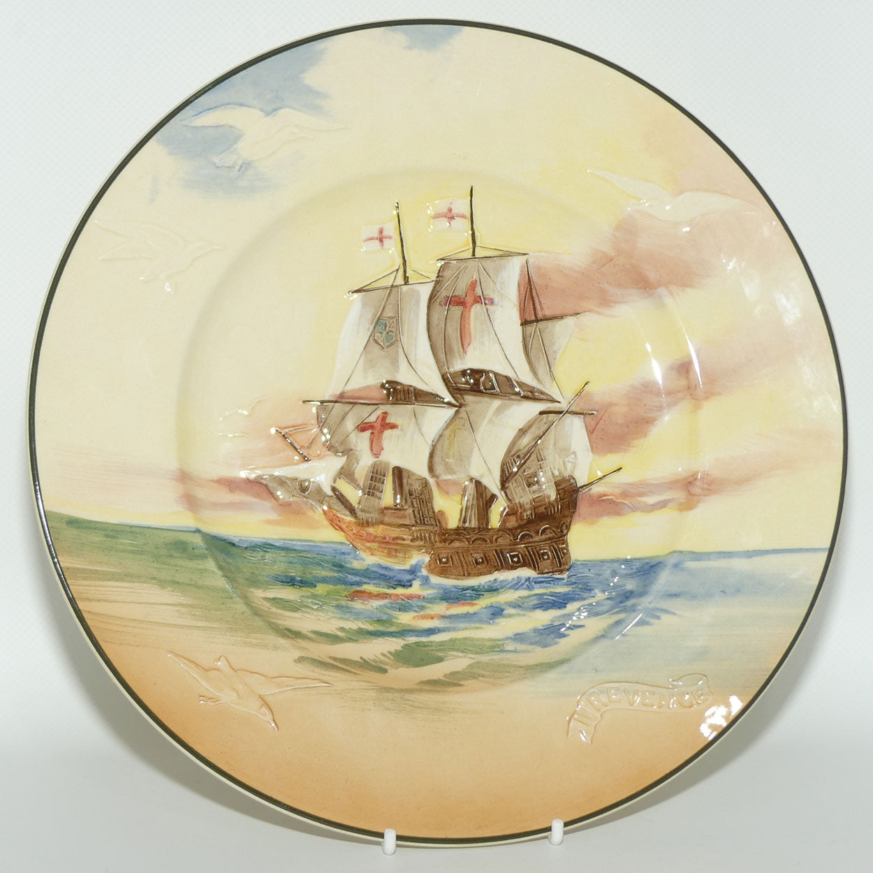 Royal Doulton Famous Ships The Revenge rack plate D5957