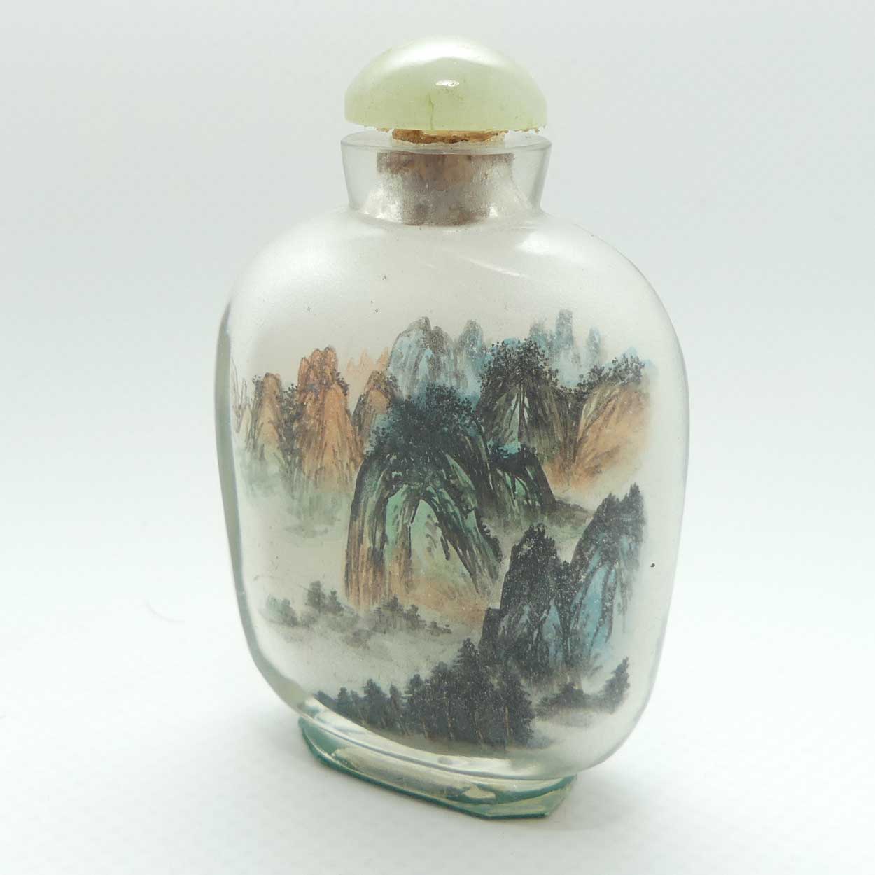 Reverse Painted inside Glass Snuff Bottle | Landscape scenes
