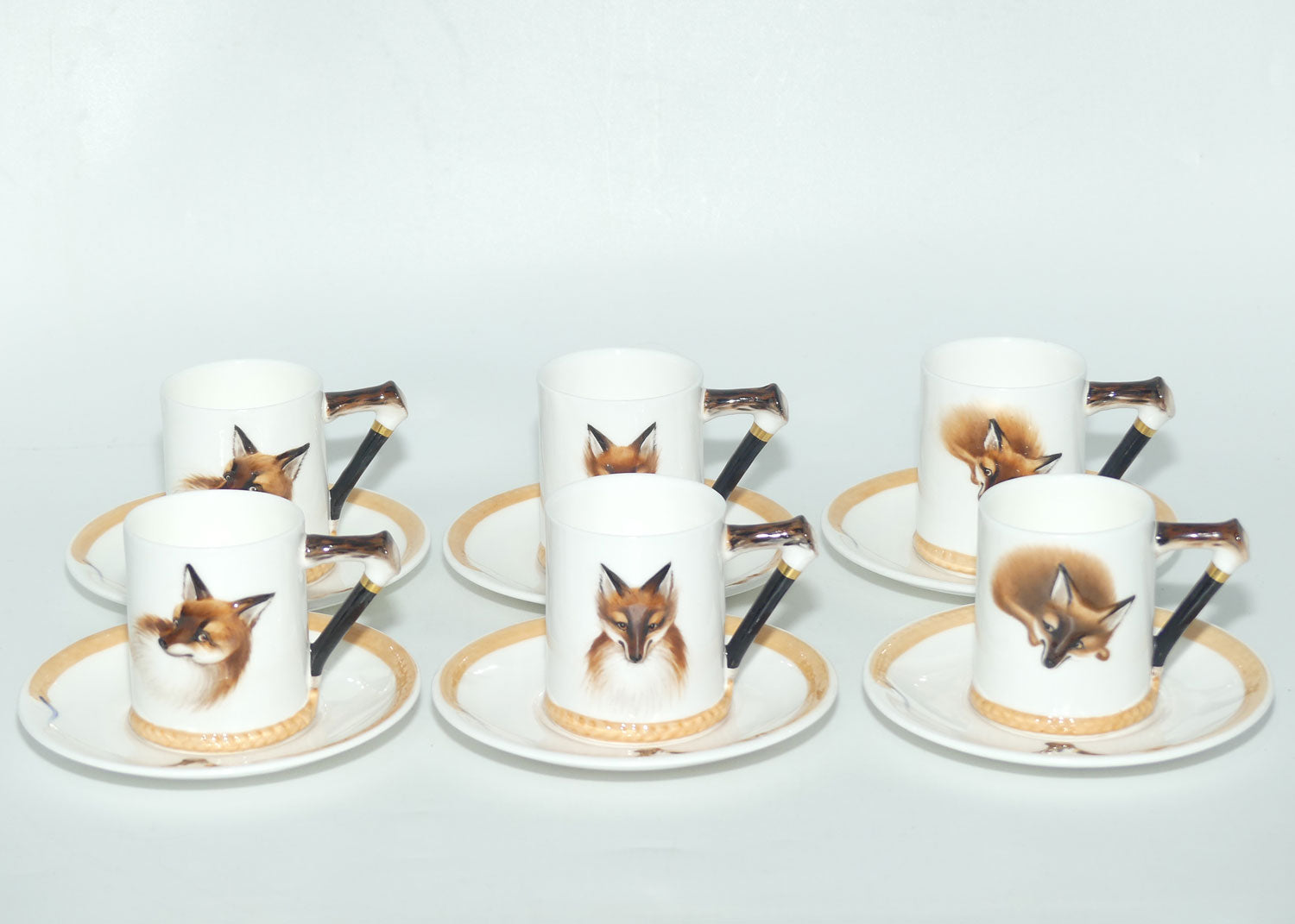 Royal Doulton Reynard the Fox set of 6 coffee demi tasses H4927 | #2
