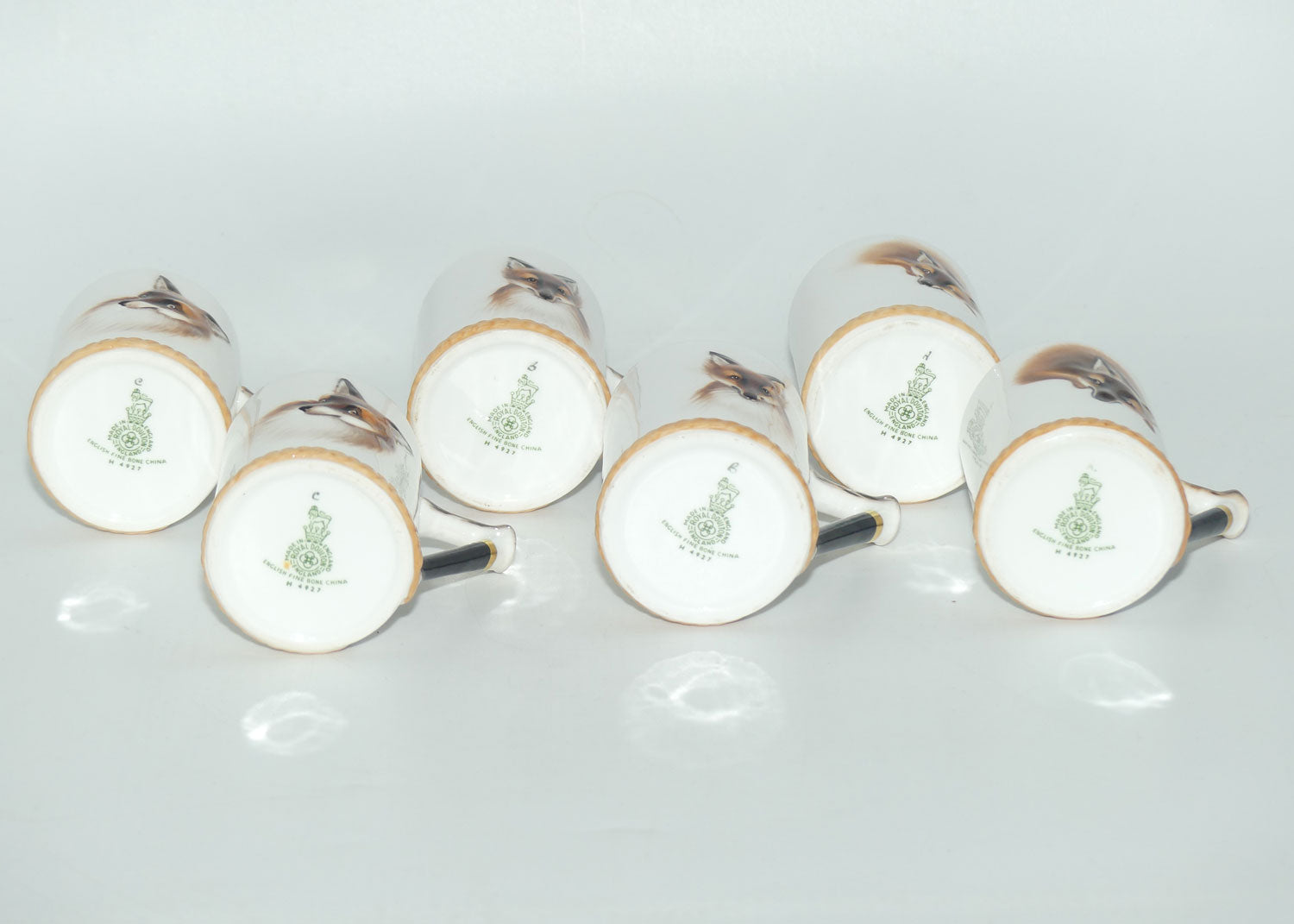 Royal Doulton Reynard the Fox set of 6 coffee demi tasses H4927 | #2