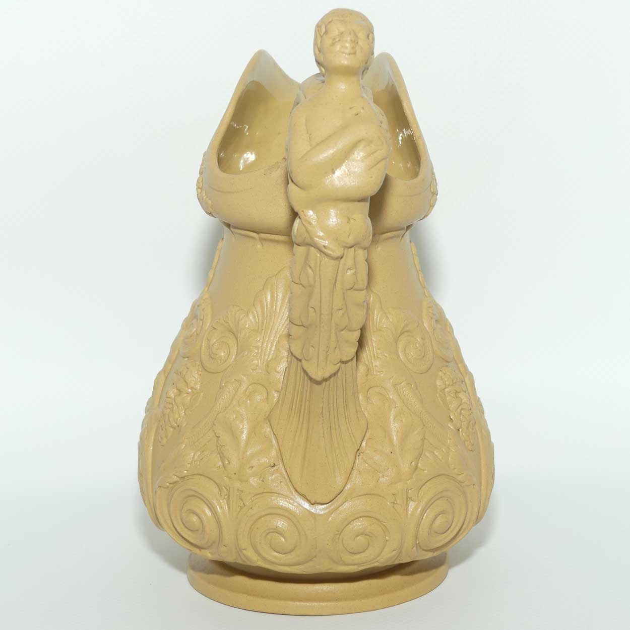 Antique William Ridgway English Drabware Bacchus & Pan Jug | c.1830