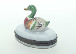 Rochard Hand Painted Limoges France Duck trinket box