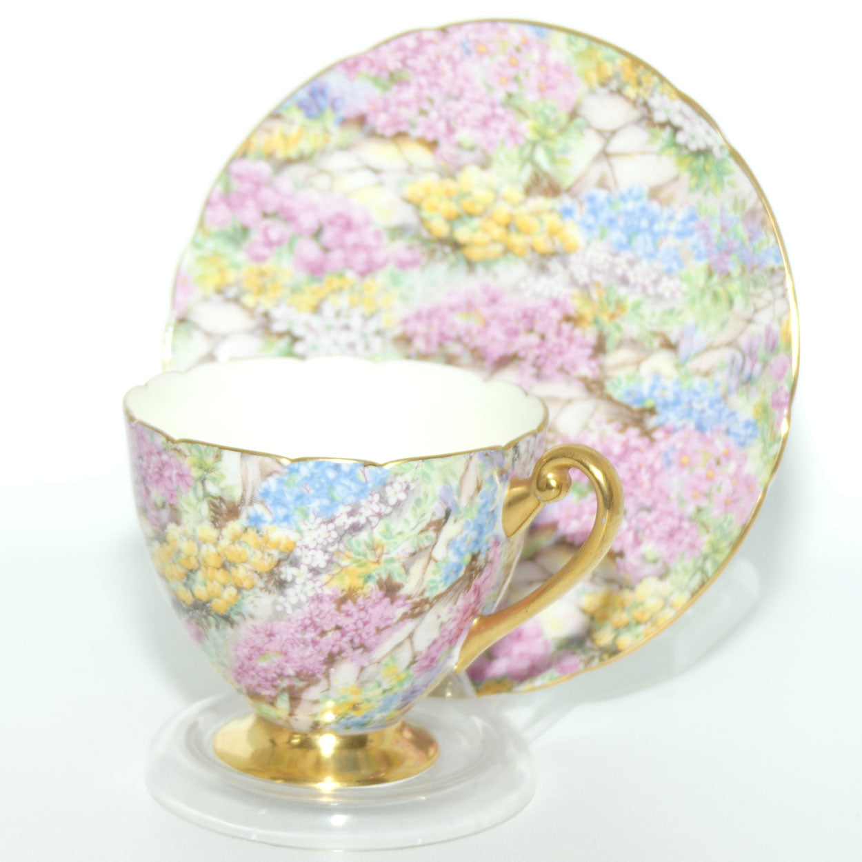 Shelley Ripon shape Rock Garden tea duo | 13385