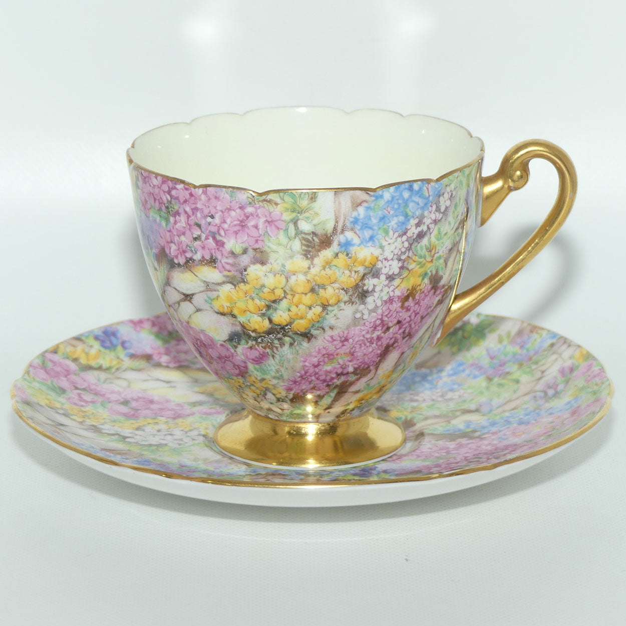 Shelley Ripon shape Rock Garden tea duo | 13385