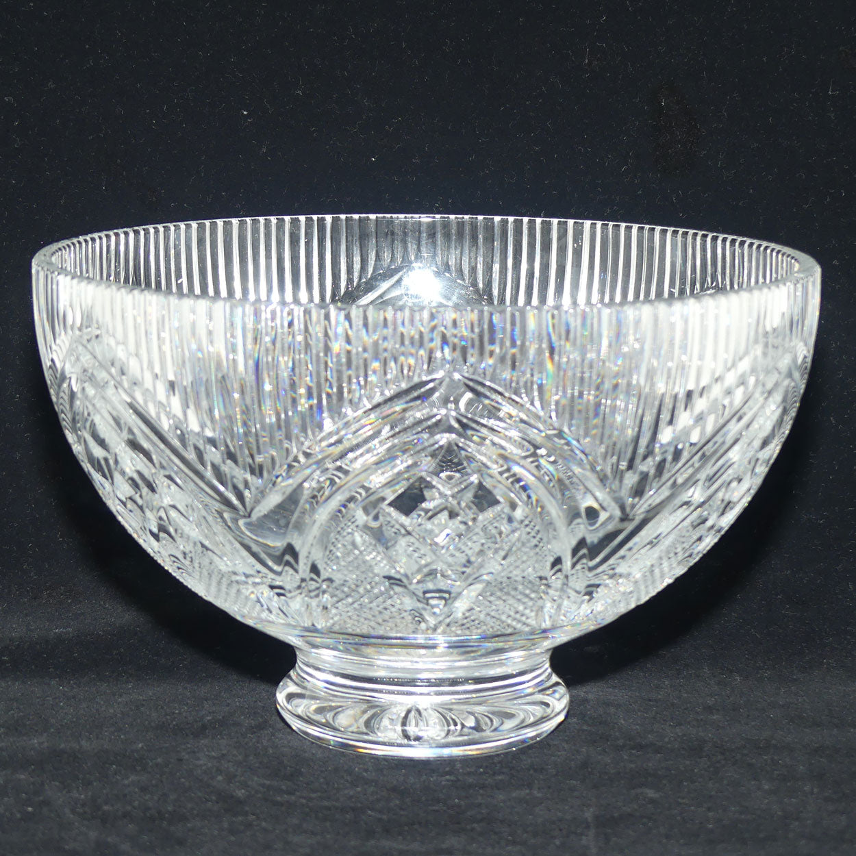 Waterford Crystal Ireland Rock of Cashel footed bowl
