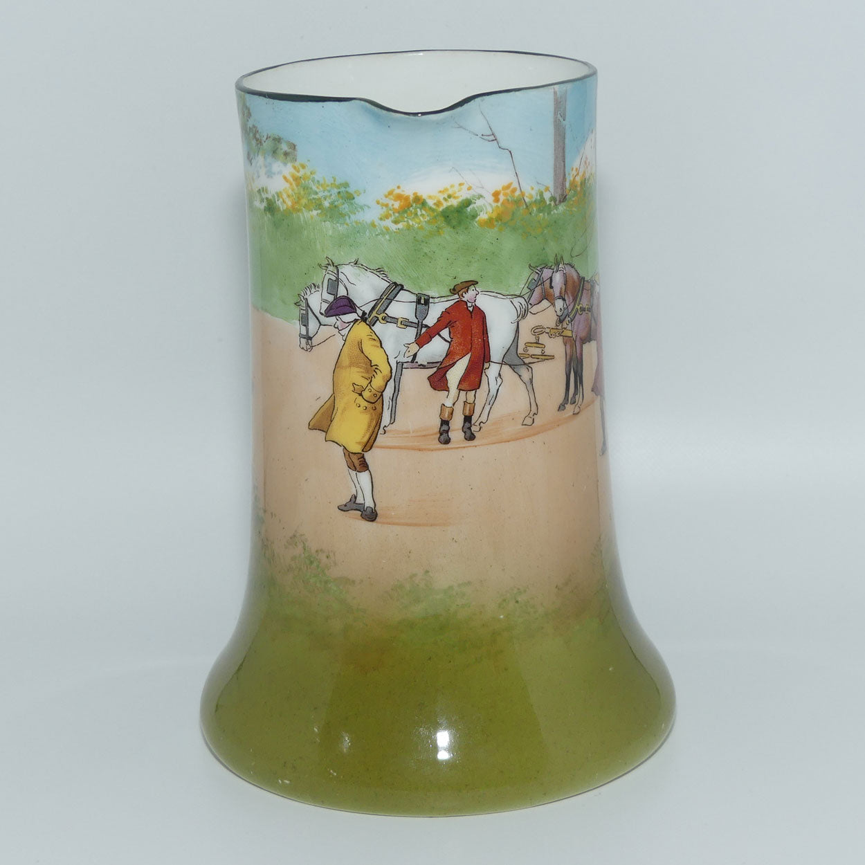 Royal Doulton Coaching Days Blue Sky Yellow Door jug E2768 | Seriesware