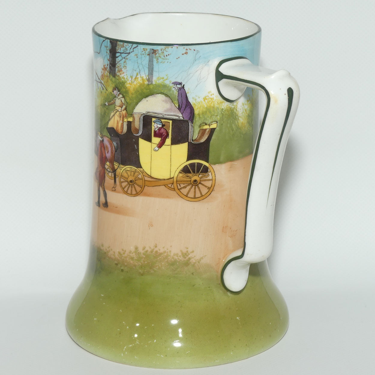 Royal Doulton Coaching Days Rocket jug E2768 | rare Blue Sky variation | some wear