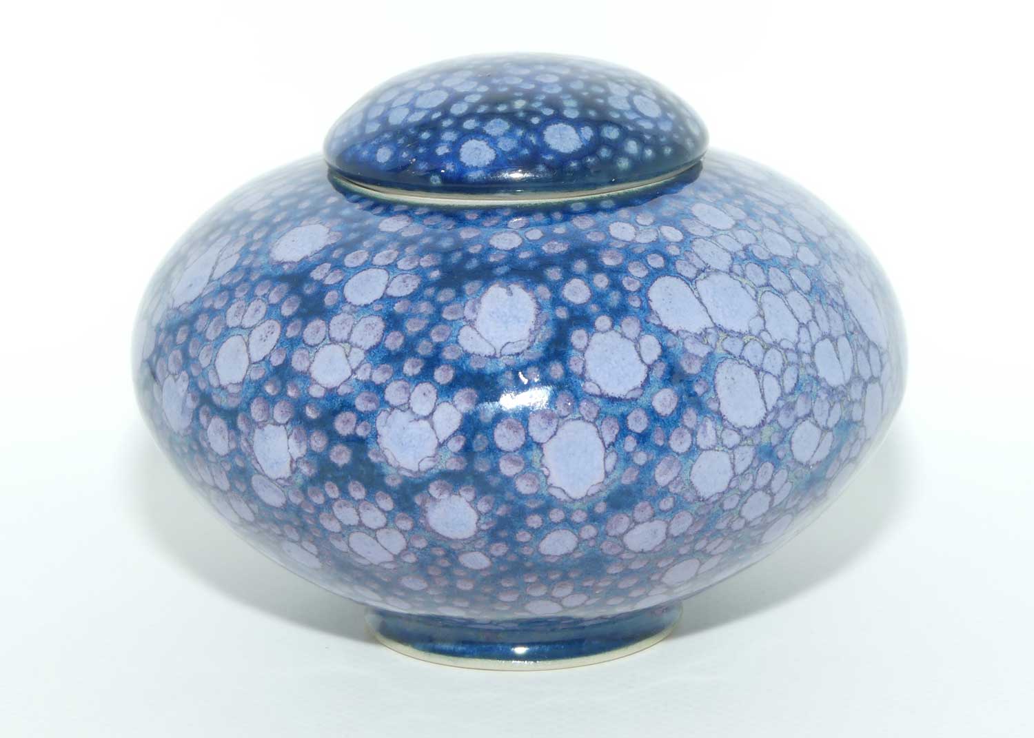 Roger Webb Australian Pottery | Blue Crystalline Glaze lidded jar