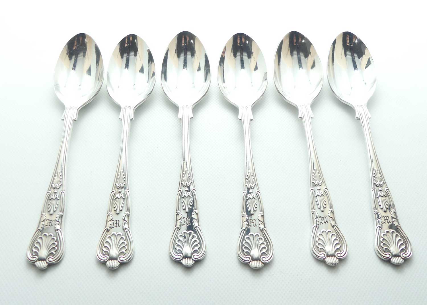Set of 6 Rogers Sheffield England tea spoons | Kings pattern EPNS A1
