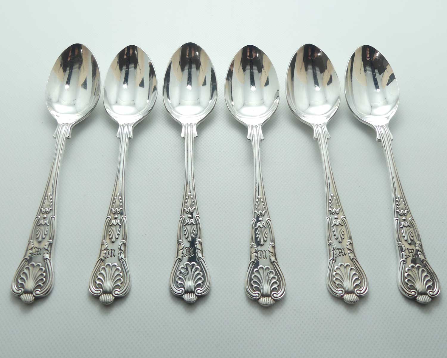 Set of 6 Rogers Sheffield England tea spoons | Kings pattern EPNS A1