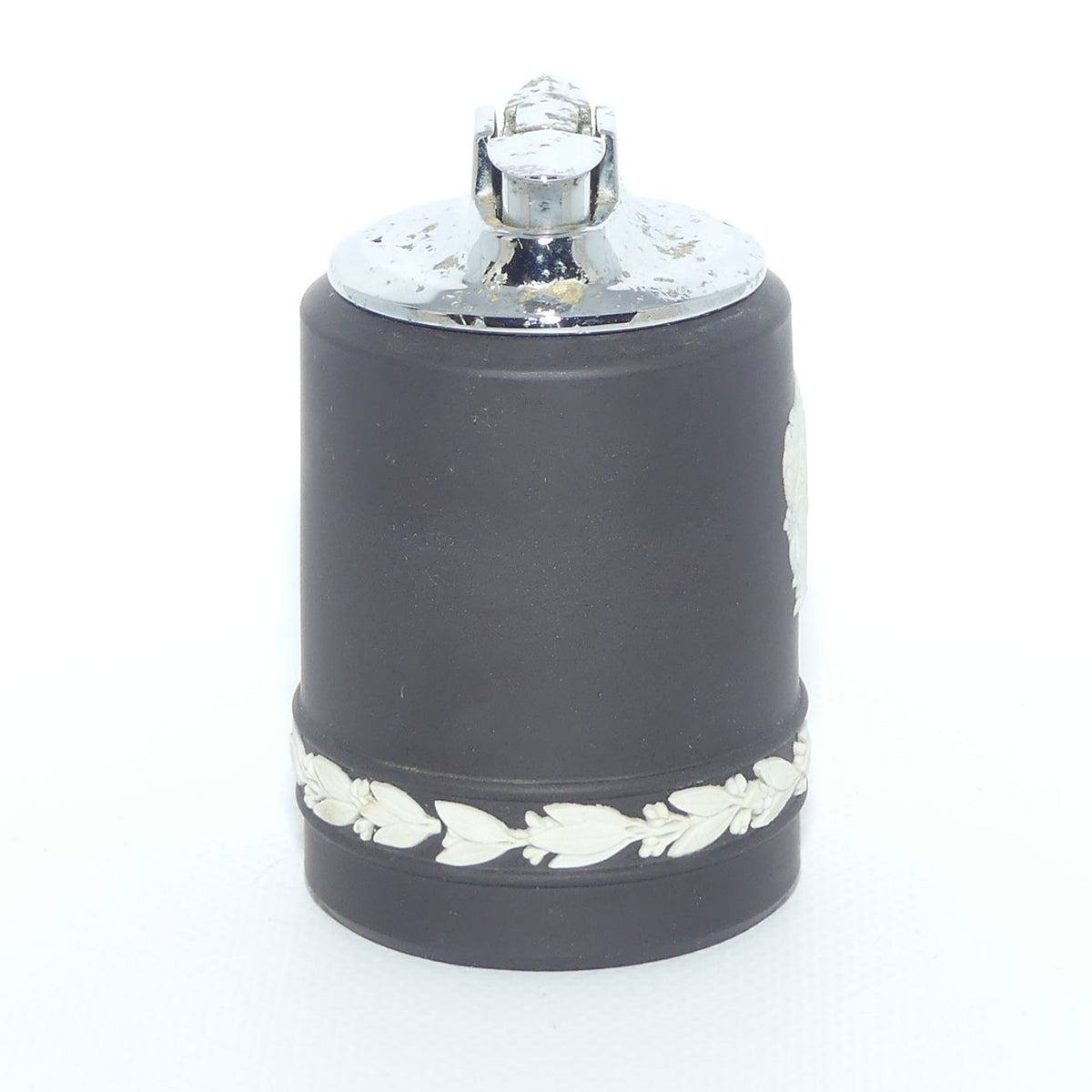 Wedgwood Jasper | White on Black | Roman design table lighter