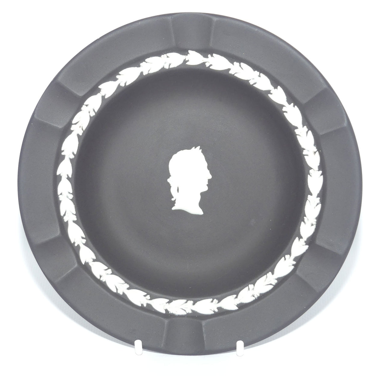 Wedgwood Black Jasper plate | Grecian Silhouette of Gentleman | 17.2cms diam