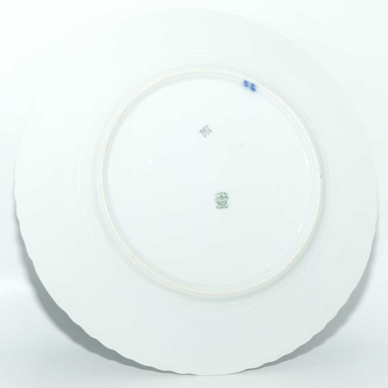 Fine Victoria Porcelain Austria Blue Border plate with Romans cameo scene