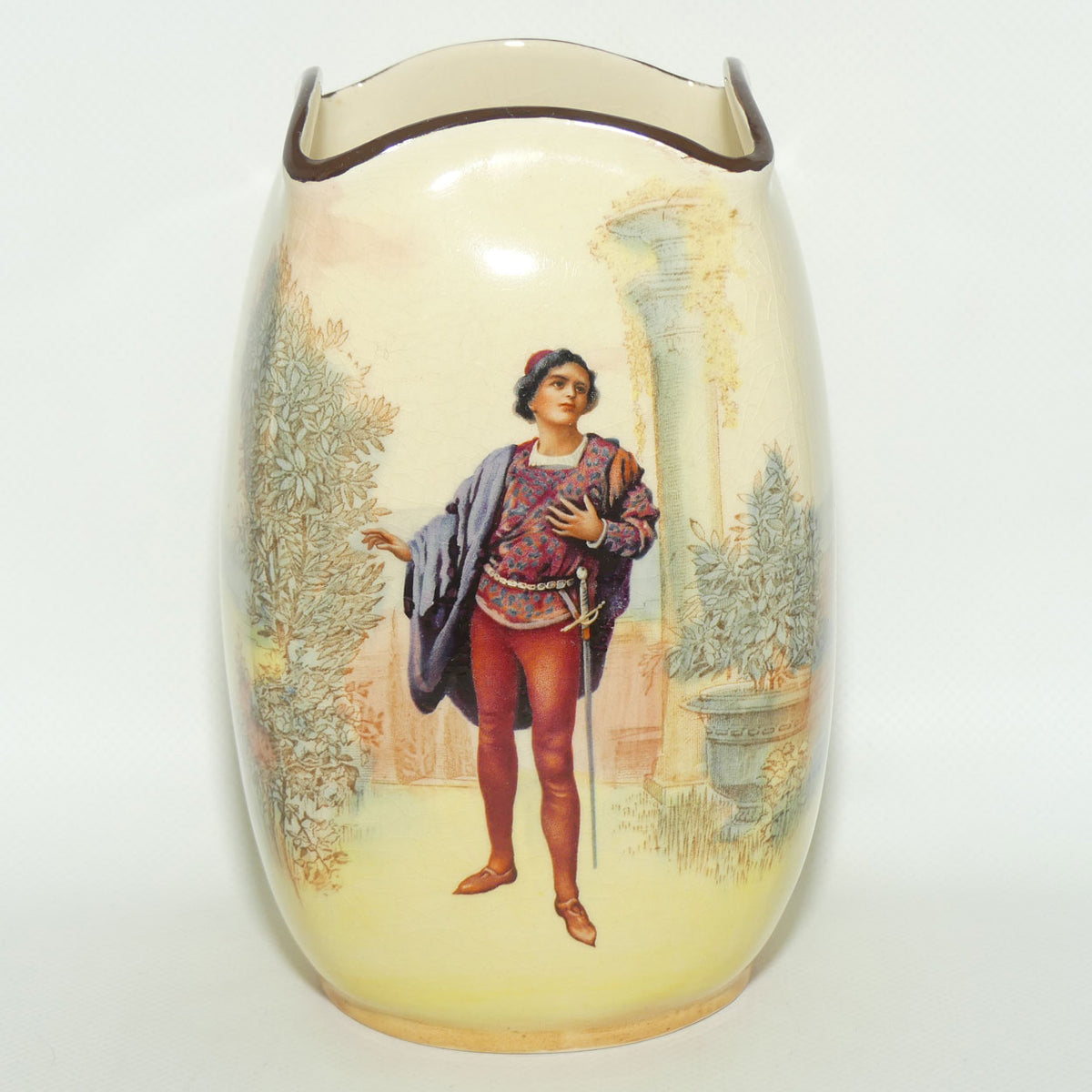 Royal Doulton Shakespearean Romeo vase D3596