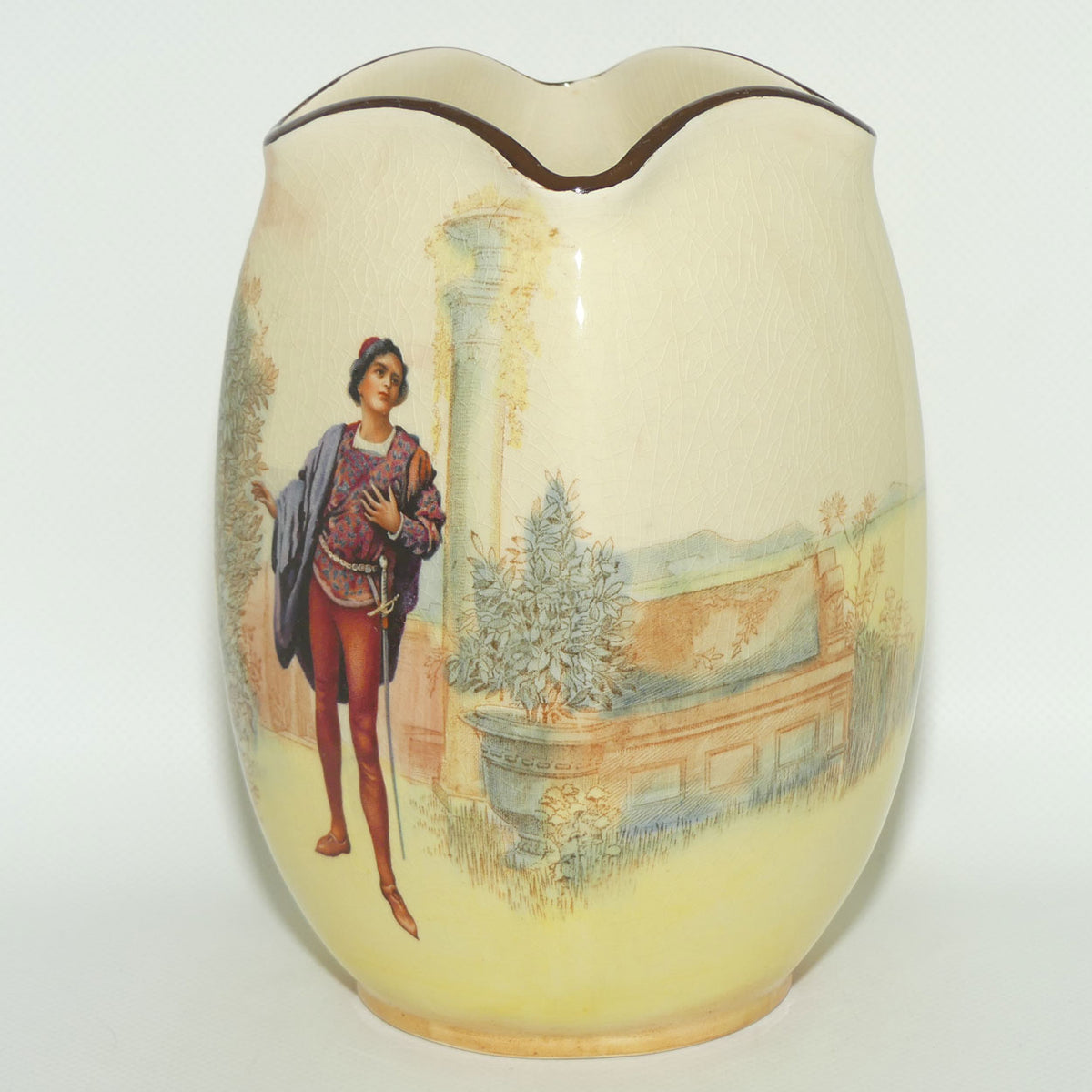 Royal Doulton Shakespearean Romeo vase D3596