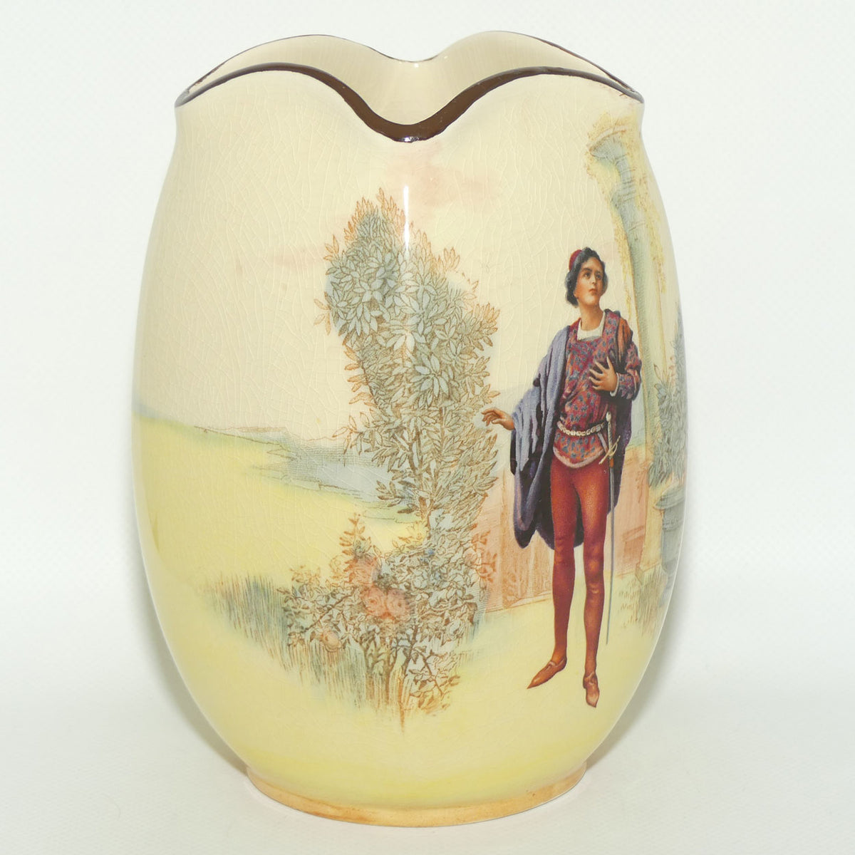 Royal Doulton Shakespearean Romeo vase D3596