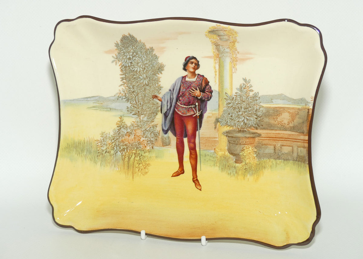 Royal Doulton Shakespearean Romeo rectangular tray D3596