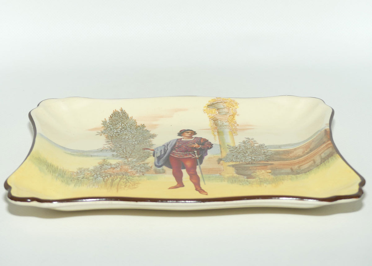 Royal Doulton Shakespearean Romeo rectangular tray D3596