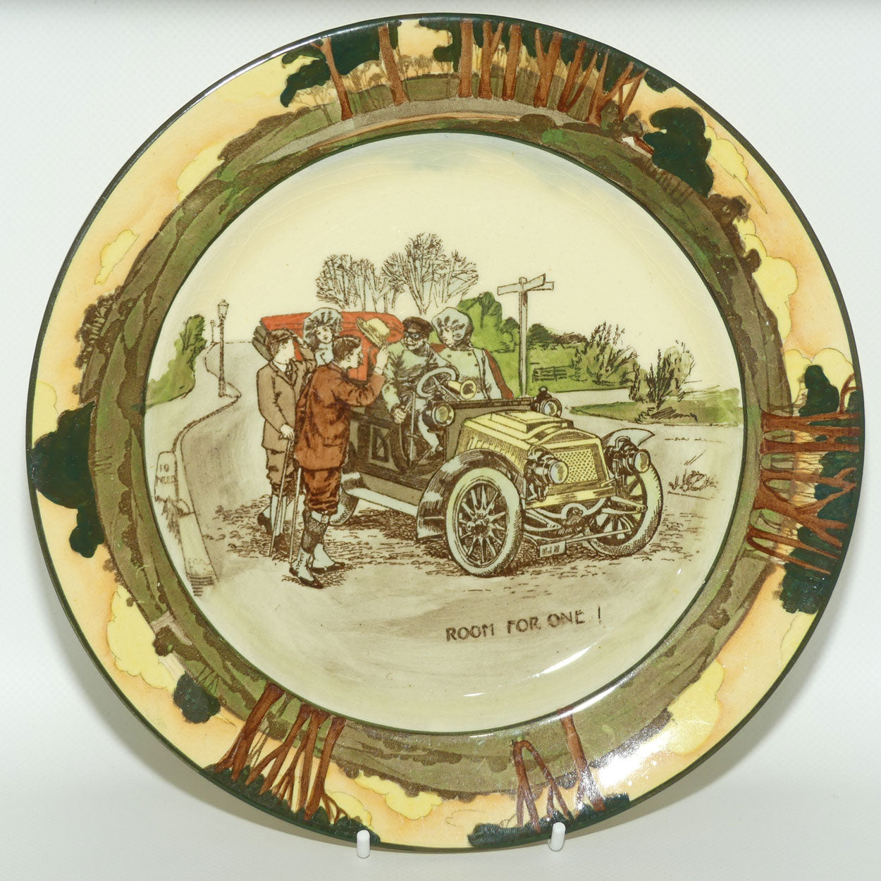 Royal Doulton Early Motoring plate D2406 Room for One! | Medium 24cm