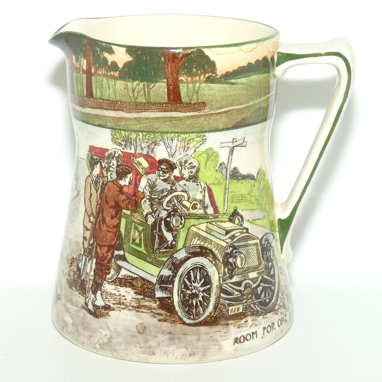 Royal Doulton Early Motoring Simon shape jug D2406 |  Room for One
