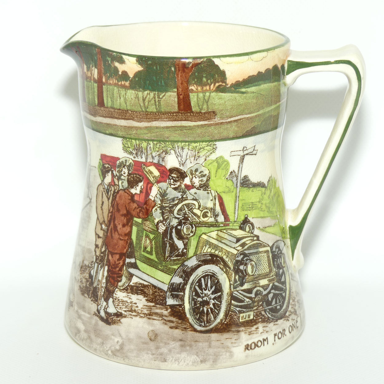 Royal Doulton Early Motoring Simon shape jug D2406 |  Room for One