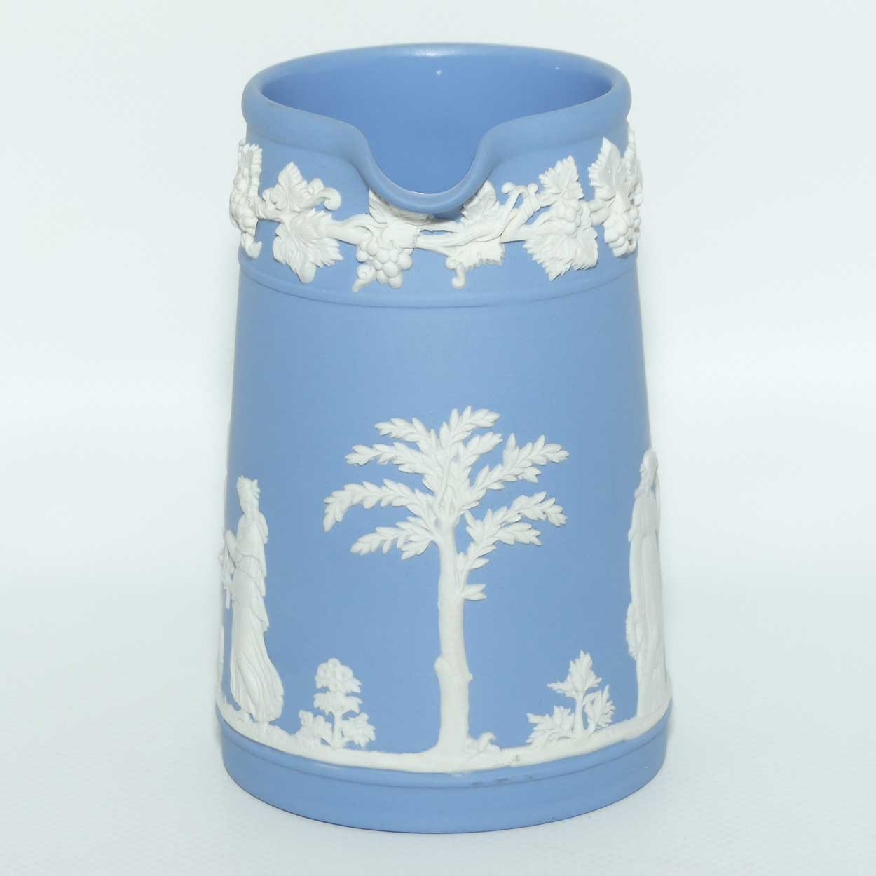 Wedgwood Jasper | White on Pale Blue milk jug with rope twist handle