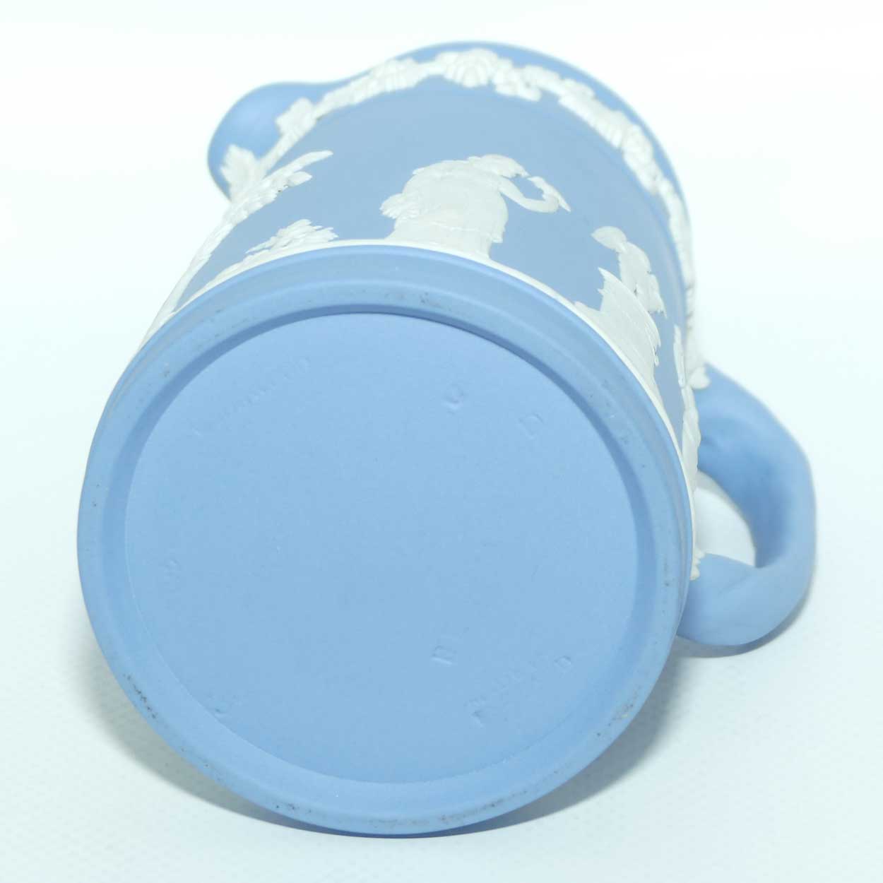 Wedgwood Jasper | White on Pale Blue milk jug with rope twist handle