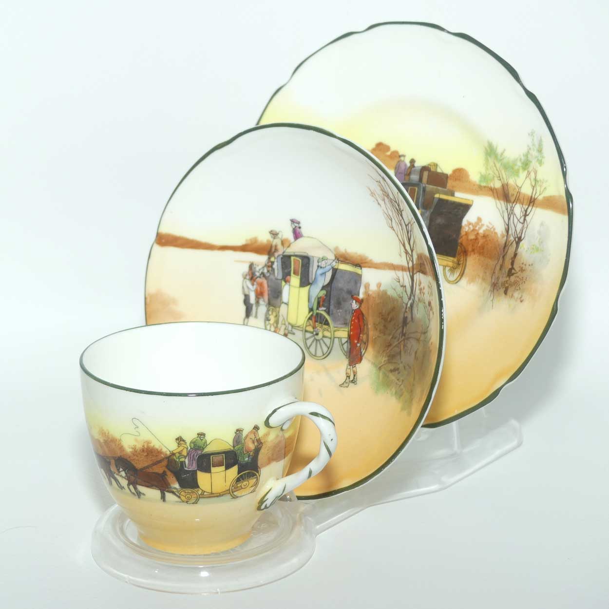 Royal Doulton Coaching Days Rope Twist handle trio E3804