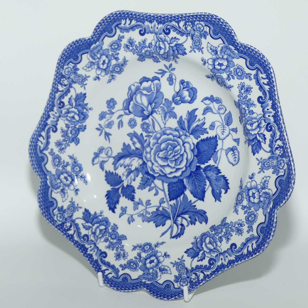 Spode Blue Room Garden Collection | British Flowers ROSA plate | Australian Ltd Ed | 24cm
