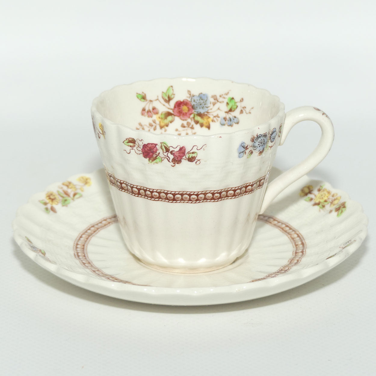 Copeland Spode Rosalie pattern demi tasse coffe duo | #1