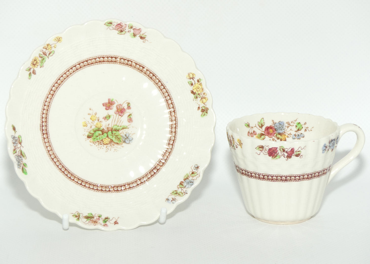 Copeland Spode Rosalie pattern demi tasse coffe duo | #1