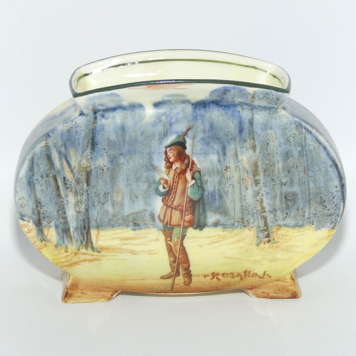Royal Doulton Shakespearean Rosalind oval flat vase
