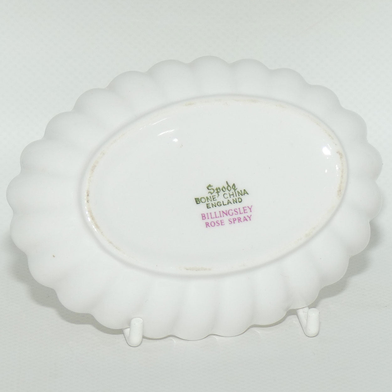Spode Bone China Billingsley Rose Spray fluted pin dish