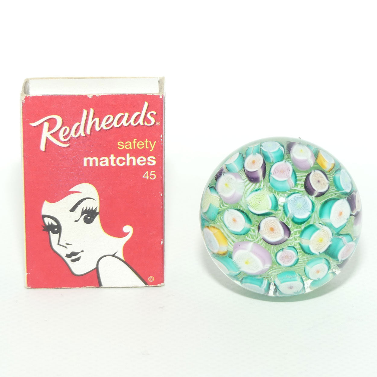 John Deacons Scotland Millefiori Roses Ultra Mini paperweight #1