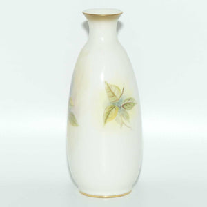 Royal Worcester hand painted Roses small vase | G Banks