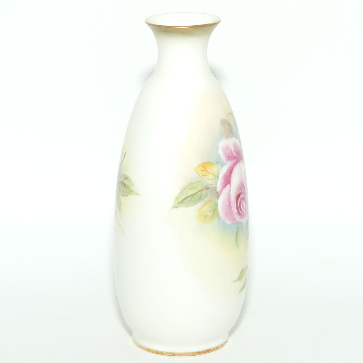 Royal Worcester hand painted Roses small vase | G Banks