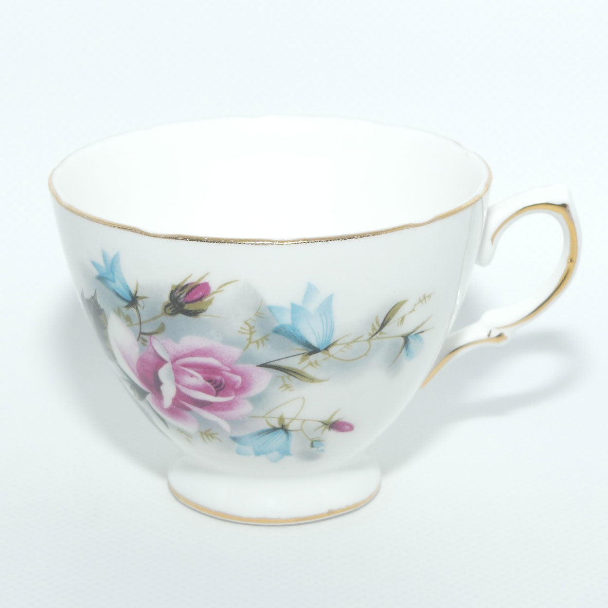 Royal Vale Bone China Pink Rose | Blue Harebell trio
