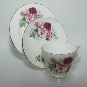 Duchess Bone China Red and Pink Roses trio