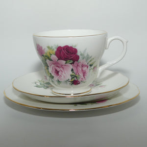 Duchess Bone China Red and Pink Roses trio