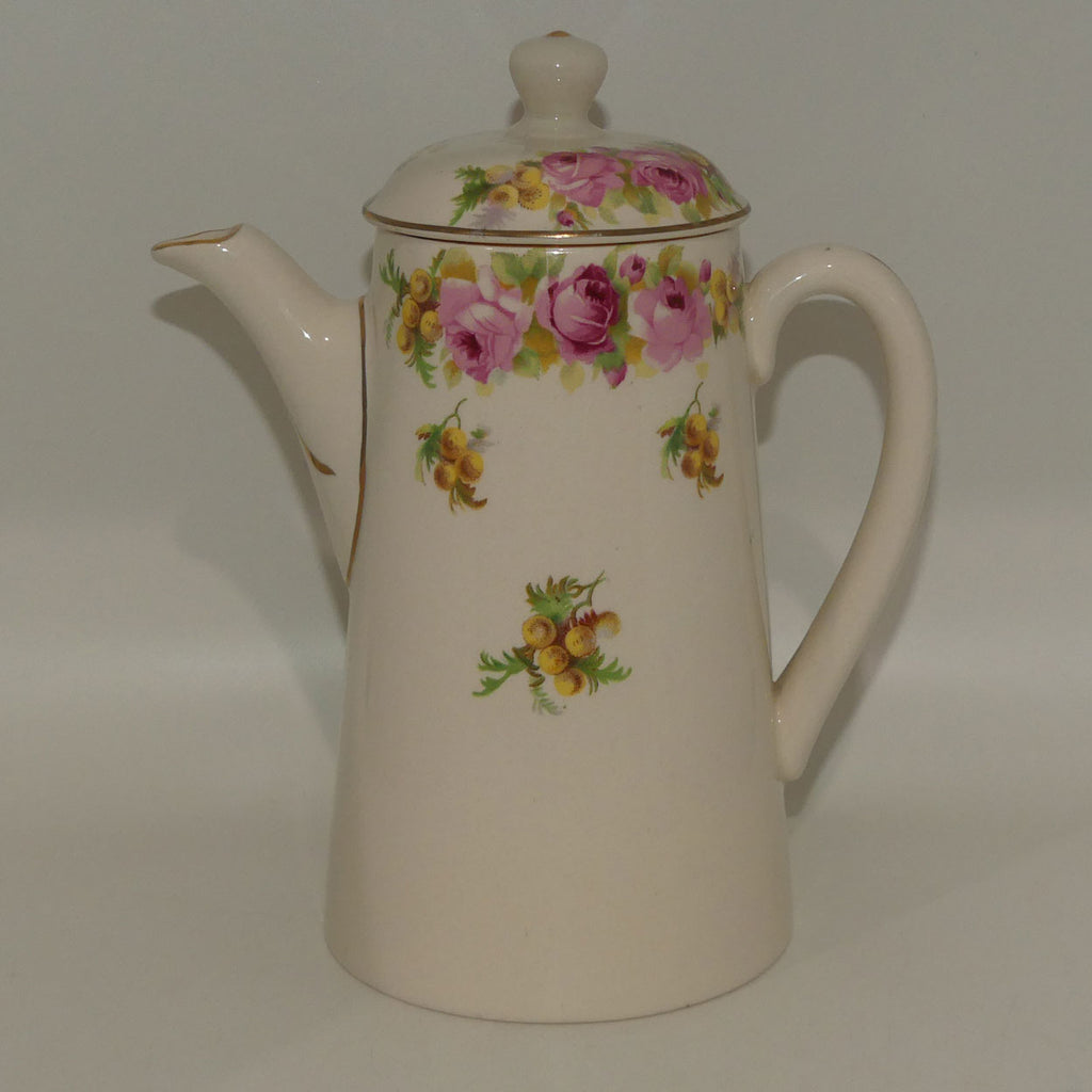 Royal Doulton Roses and Wattle coffee pot D5643