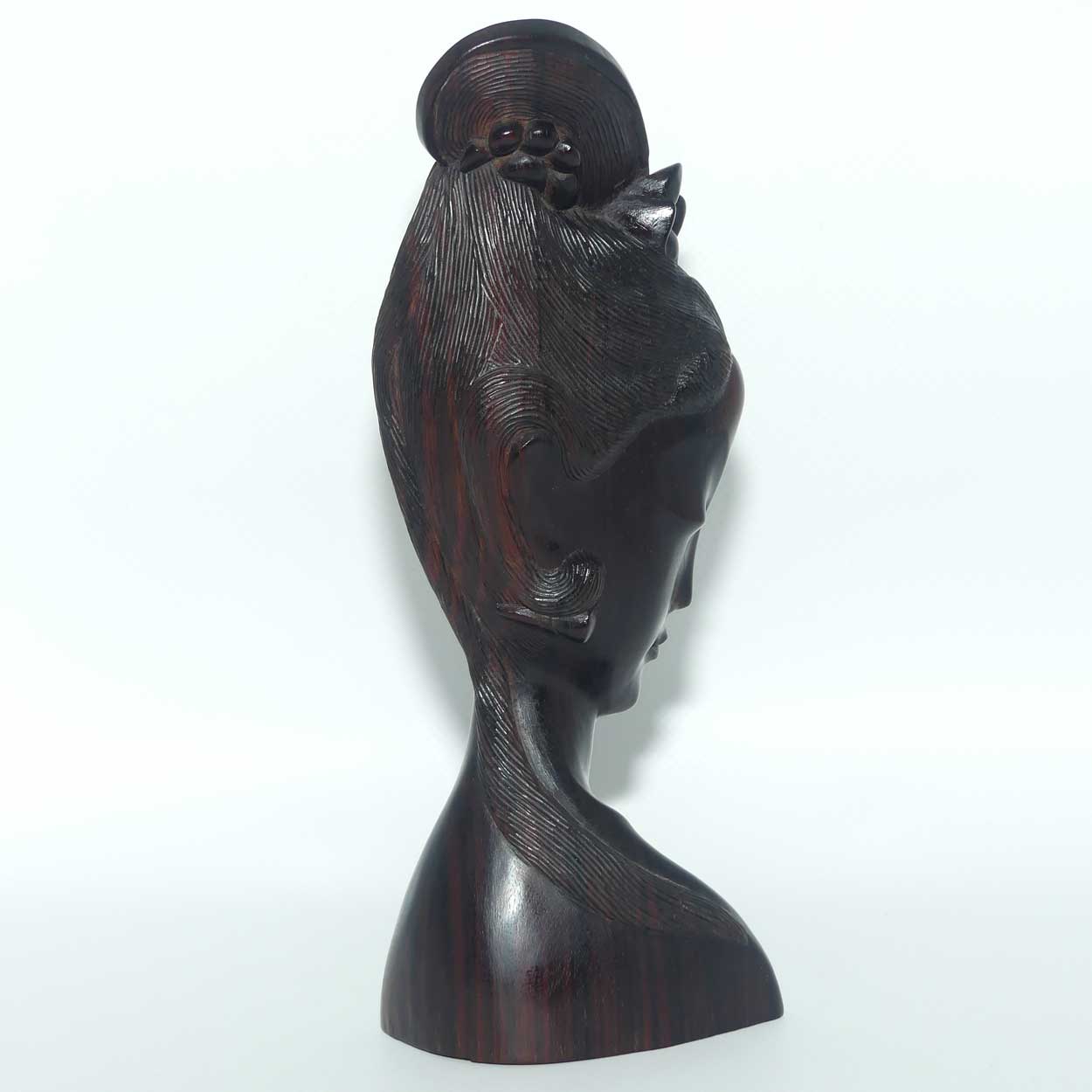 Early to Mid 20th Century South East Asian carving of Elegant Woman | Rosewood